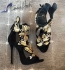 Giuseppe Zanotti Suede & Crystal Leaf Sandal